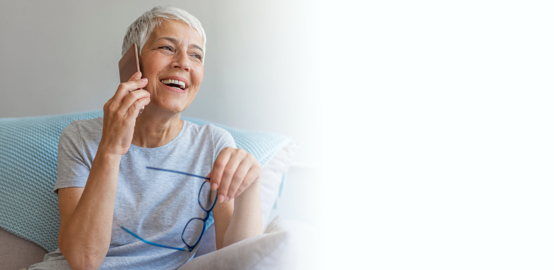 Senior woman talking on her mobile phone